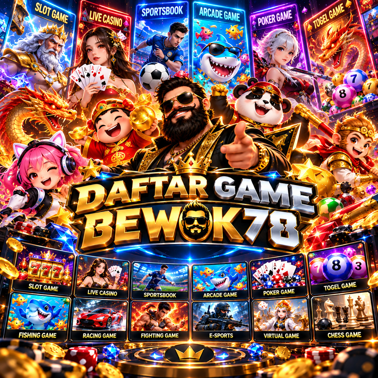Daftar game BEWOK78 dengan beragam pilihan hiburan
